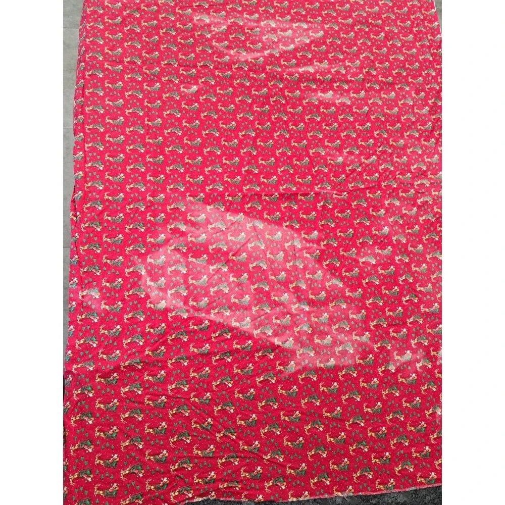 VTG VIP Cranston Print Works Cotton Christmas Fabric 4 Different Pieces FLAWS